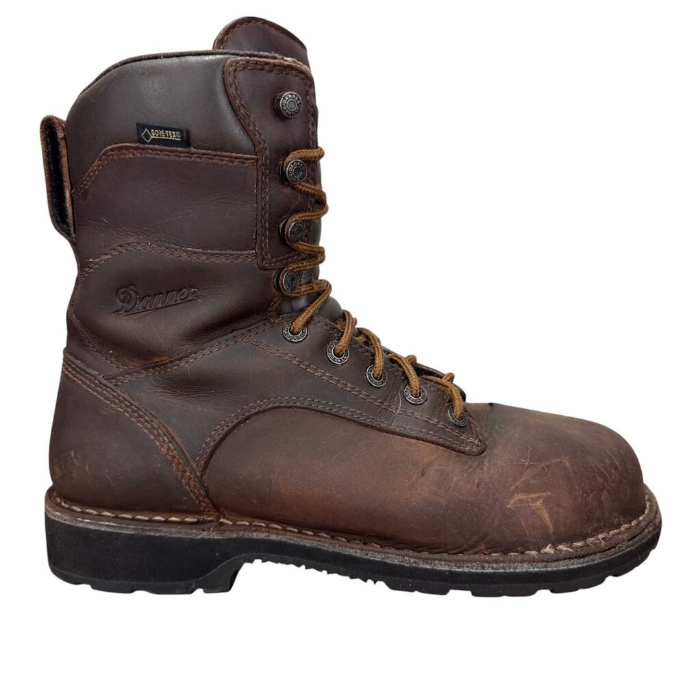 Danner Workman 8" Work Boots 16287 Mens 9.5 D Brown Leather Gore-Tex Vibram ASTM